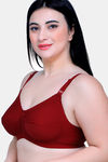 Maroon Clothing Single Layered Non Wired Full Coverage Minimiser Bra (Pack of 2) - Multicolor — thumbnail 7